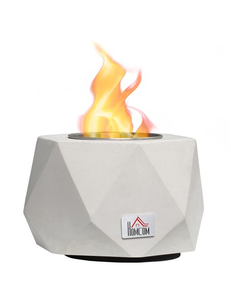 HOMCOM Tabletop Fire Pit, Indoor Fireplace Table Top Fire Pit Bowl, Grey 820-331V00GY - pic 41745 | FastDaddyshop