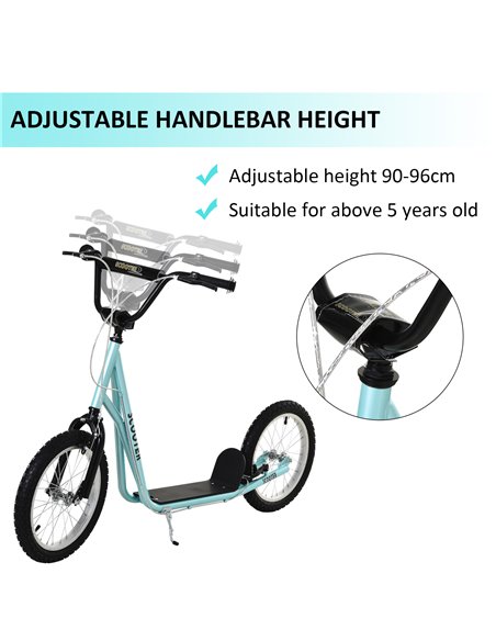 HOMCOM Kids Steel Frame Adjustable Kick Scooter Blue - pic 4175 | FastDaddyshop
