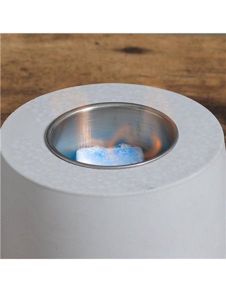HOMCOM Tabletop Fire Pit, Indoor Fire Pit 12.5cm Table Top FirePit Bowl, Alcohol Fueled Concrete Firepit, Cylindrical Mini FireP - pic 41761 | FastDaddyshop