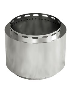 Outsunny Smokeless Fire Pit, 48.5cm Portable Wood Burning Firepit, Stainless Steel 842-337V00SR