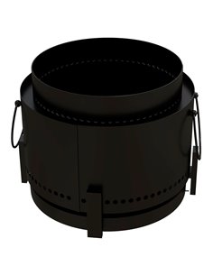 Outsunny Smokeless Fire Pit, 37cm Portable Wood Burning Firepit, Black 842-326V00BK