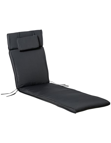 Outsunny Outdoor Garden Sun Lounger Cushion Replacement, Grey 84B-304V01GY - pic 41871 | FastDaddyshop