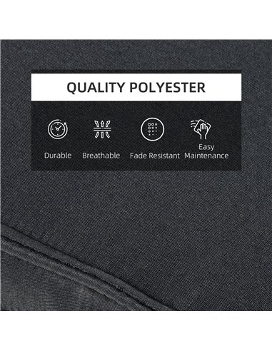 Outsunny Outdoor Chair Cushions Garden Sun Lounger Cushion Replacement Thick Sunbed Reclining Chair Relaxer Pad with Pillow - Gr