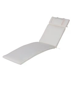 Outsunny Garden Sun Lounger Chair Cushion, Cream White 84B-304V01CW