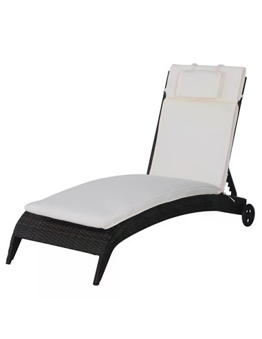 Outsunny Garden Sun Lounger Chair Cushion Reclining Relaxer Indoor Outdoor 84B-304V01CW