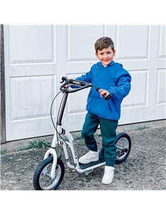 HOMCOM Youth Scooter Front and Rear Caliper Dual Brakes 12-Inch Inflatable Front Wheel Ride On Toy For Age 5+
