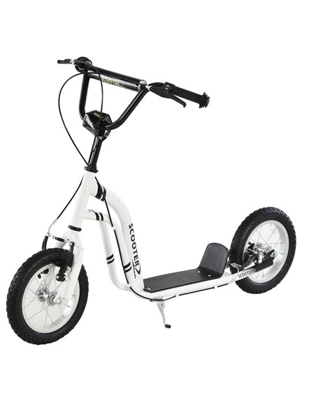 HOMCOM Youth Scooter Front and Rear Caliper Dual Brakes 12-Inch Inflatable Front Wheel Ride On Toy For Age 5+ - pic 4196 | FastDaddyshop
