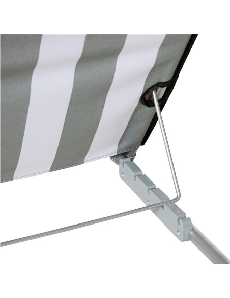 Outsunny Set of 2 Foldable Garden Beach Chair Mat Lightweight Outdoor Sun Lounger Seats Adjustable Back Metal Frame PE Fabric He - pic 41978 | FastDaddyshop
