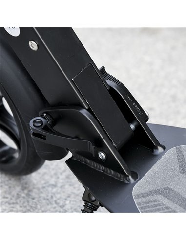 HOMCOM Kick Scooter Foldable Aluminum Ride On Toy For 8+ Adult Teens with Foot Brake, Adjustable Handle, Black