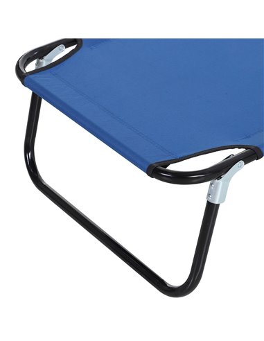 Outsunny 2 Pcs Foldable Sun Lounger Set w/ 5-Position Adjustable Backrest, Portable Relaxer Recliner w/ Lightweight Frame Great 