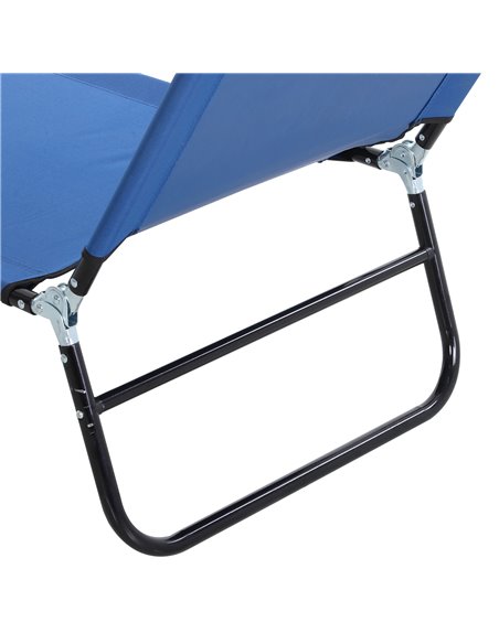 Outsunny 2 Pcs Foldable Sun Lounger Set w/ 5-Position Adjustable Backrest, Portable Relaxer Recliner w/ Lightweight Frame Great  - pic 42149 | FastDaddyshop