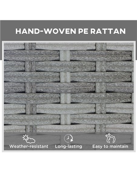 Outsunny Multi-positional PE Rattan Sun Lounger, Light Grey 862-072V70LG - pic 42244 | FastDaddyshop
