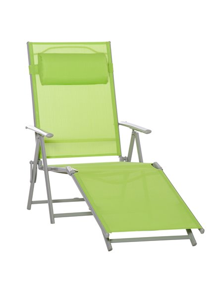 Outsunny Folding Sun Lounger, Outdoor Chaise Lounge Recliner, Green 84B-184GN - pic 42258 | FastDaddyshop