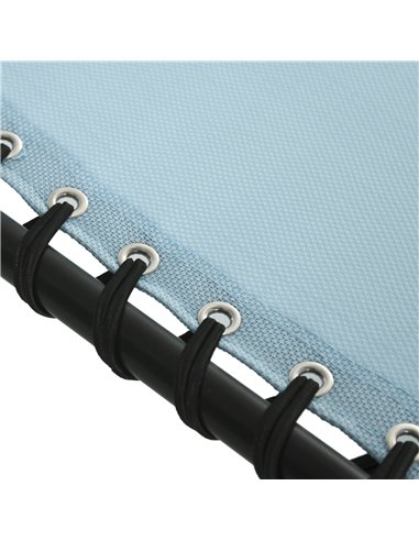 Outsunny Folding Sun Lounger Beach Chaise Chair Garden Cot Camping Recliner with 4 Position Adjustable, Baby Blue 84B-206GN
