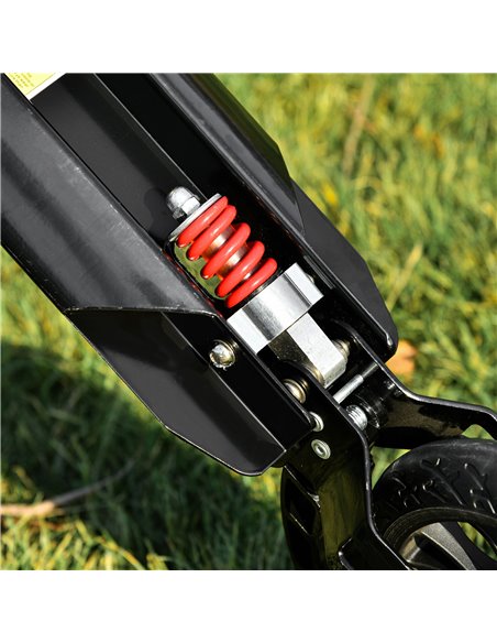 HOMCOM Kick Scooter Foldable Height Adjustable Aluminum Ride for 14+ Adult Teens with Rear Wheel Brake, Shock Mitigation System  - pic 4236 | FastDaddyshop