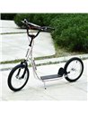 HOMCOM Teen Kids Stunt Scooter Children Kick Scooter Adjustable Handlebar 2 Brakes Ride On 16 Inch Rubber Tyres White