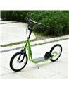 HOMCOM Teen Kids Stunt Scooter Children Kick Scooter Adjustable Handlebar 2 Brakes Ride On 16 Inch Rubber Tyres Green