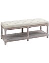 HOMCOM 2 Tier Shoe Rack Bench, Cream White 837-185CW