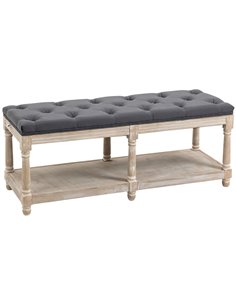HOMCOM 2 Tier Shoe Rack Bench, Grey 837-185GY