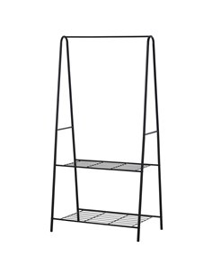 HOMCOM Metal Clothes Rack Coat Garment Hanger, Black 850-085