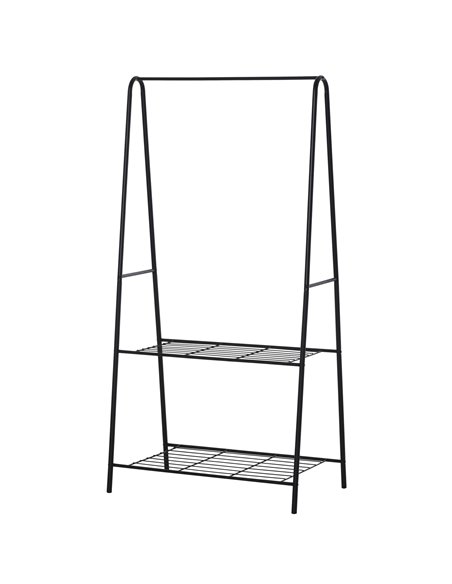 HOMCOM Metal Clothes Rack Coat Garment Hanger, Black 850-085 - pic 42609 | FastDaddyshop