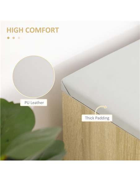 HOMCOM Shoes Cabinet Bench Hidden Storage Padded Seat Organiser Footwear Rack Hallway Oak Tone 837-039ND - pic 42639 | FastDaddyshop