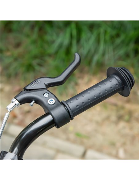 HOMCOM Kids Kick Scooter Teen Ride On Children Scooter with Adjustable Handlebar 2 Brakes Basket Cupholder Mudguard 16" Inflatab - pic 4267 | FastDaddyshop