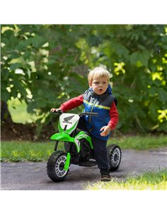 HOMCOM 6V Kids Motorbike, 3 Wheels Kids Electric Bike, Green 370-298V70GN 2