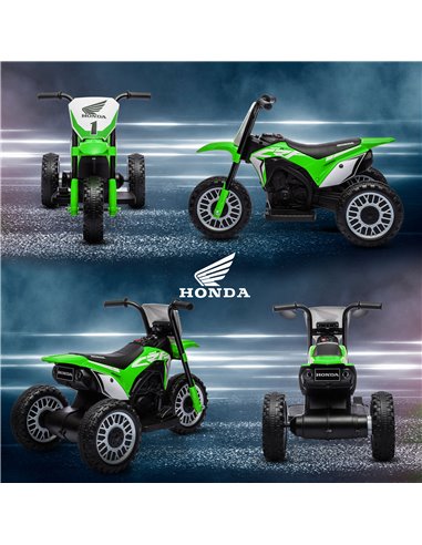 HOMCOM 6V Kids Motorbike, 3 Wheels Kids Electric Bike with Horn, Startup Sound for Ages 18-36 Months - Green 370-298V70GN