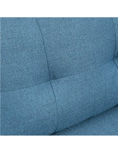 HOMCOM 2 Seater Sofas for Living Room, Fabric Couch, Button Tufted Love Seat with Cushions, Dark Blue 839-622V70DB
