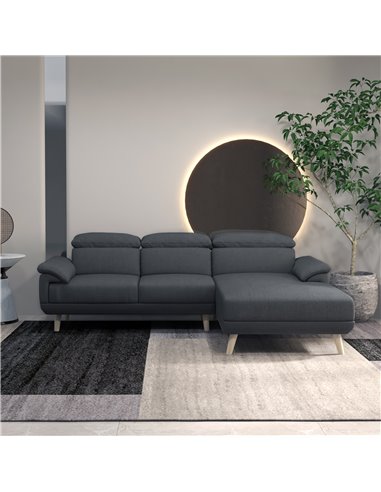 HOMCOM Corner Fabric L Shaped Sofa, Dark Grey 839-446V01CG