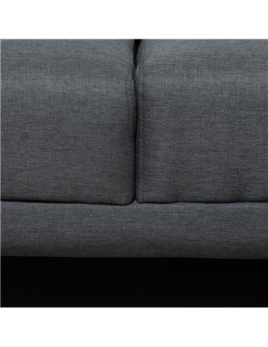 HOMCOM Corner Sofas for Living Room, Fabric L Shaped Sofa Settee with Adjustable Headrest, 3 Seater Couch, Dark Grey 839-446V01C