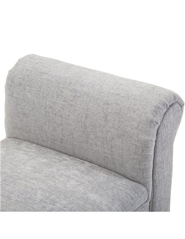 HOMCOM Bed End Side Chaise Lounge Sofa Window Seat Arm Bench Wooden Leg Linen Fabric Cover Light Grey 831-153V71LG