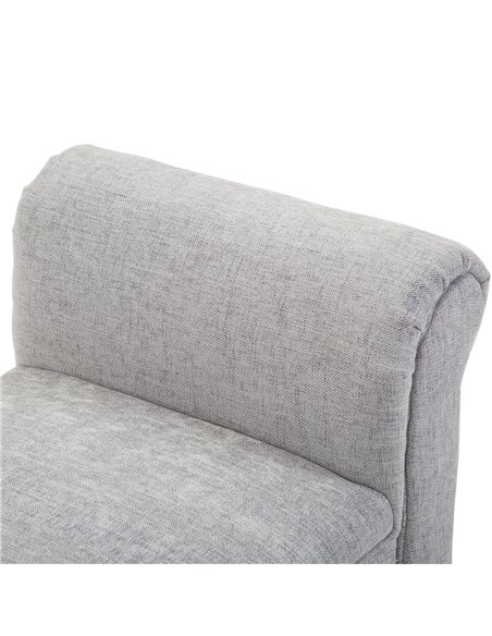 HOMCOM Bed End Side Chaise Lounge Sofa Window Seat Arm Bench Wooden Leg Linen Fabric Cover Light Grey 831-153V71LG - pic 42804 | FastDaddyshop