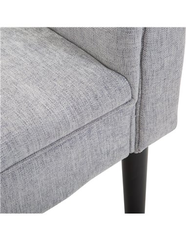 HOMCOM Bed End Side Chaise Lounge Sofa Window Seat Arm Bench Wooden Leg Linen Fabric Cover Light Grey 831-153V71LG