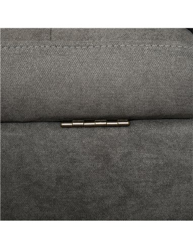 HOMCOM Modern 3-Seater Sofa Button-Tufted Fabric Couch with Hidden Storage Rubberwood Legs for Living Room, Grey 839-033V71GY