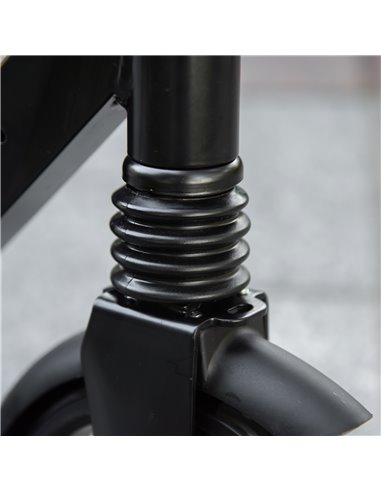 HOMCOM One-click Folding Kick Scooter for 14+ w/ Adjustable Handlebar, Push Scooter with Kickstand, Dual Brake System, Shock Abs