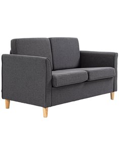 HOMCOM Compact Loveseat Sofa, Modern 2 Seater Sofa, Dark Grey 833-653V71CG