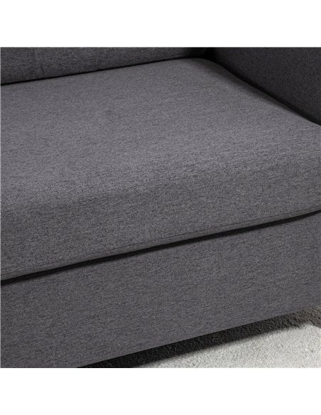 HOMCOM Compact Loveseat Sofa, Modern 2 Seater Sofa for Living Room with Wood Legs and Armrests, Dark Grey 833-653V71CG - pic 42850 | FastDaddyshop