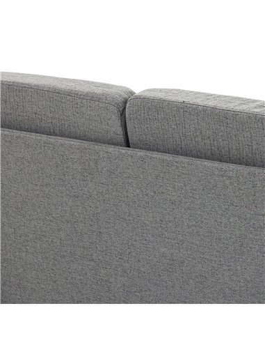 HOMCOM Compact Loveseat Sofa, Modern 2 Seater Sofa for Living Room with Wood Legs and Armrests, Grey 833-653V71GY