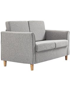 HOMCOM Compact Loveseat Sofa, Modern 2 Seater Sofa, Light Grey 833-653V71LG