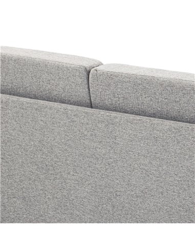 HOMCOM Compact Loveseat Sofa, Modern 2 Seater Sofa for Living Room with Wood Legs and Armrests, Light Grey 833-653V71LG