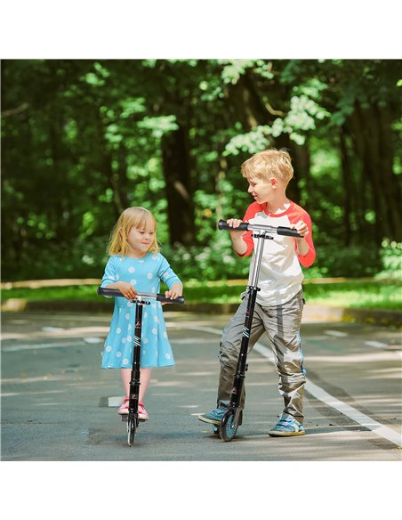 HOMCOM Scooter for Kids Toddler One-Click Foldable Kick Scooter with Adjustable Height Brake for Boys and Girls 3-8 Years Alumin - pic 4293 | FastDaddyshop