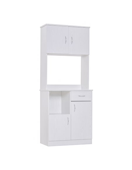 HOMCOM Kitchen Cupboard with Doors Cabinet Shelves Drawer, White 801-098 - pic 42951 | FastDaddyshop