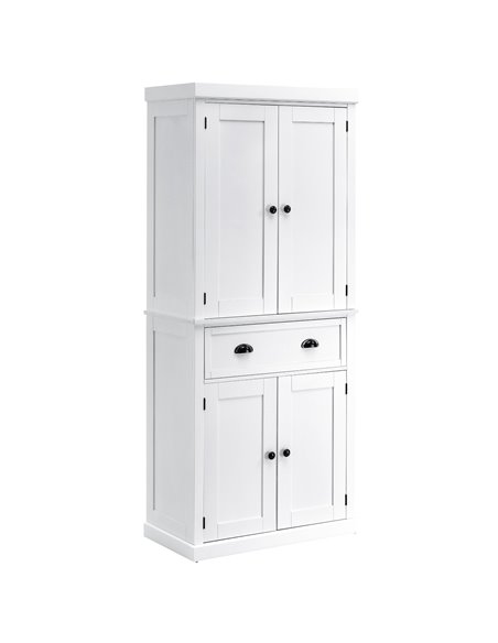HOMCOM Traditional Colonial Freestanding Kitchen Cupboard, White 835-115WT - pic 42969 | FastDaddyshop