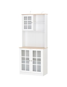 HOMCOM Kitchen Cupboard  Sideboard Storage Cabinet Unit, White 835-209V01
