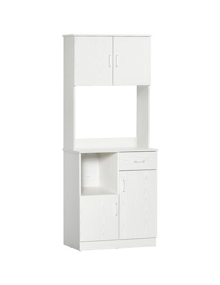 HOMCOM Modern Freestanding Kitchen Cupboard Storage Cabinet, White 835-259 - pic 42996 | FastDaddyshop