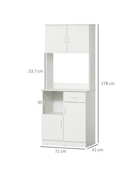 HOMCOM Modern Freestanding Kitchen Cupboard Storage Cabinet, White 835-259 - pic 42998 | FastDaddyshop