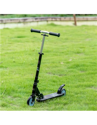HOMCOM Scooter for Kids Toddler One-Click Foldable Kick Scooter with Adjustable Height Brake for Boys and Girls 3-8 Years Alumin