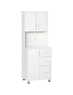 HOMCOM Modern Kitchen Cupboard with Storage Cabinets, White 835-341WT
